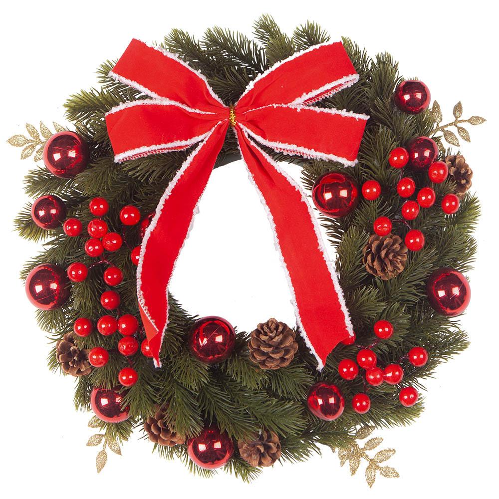 

Рождественский венок Рождественское украшение Подвесное украшение на дверь Подвеска Рождественский реквизит для окна Украшение 35cm non-luminous