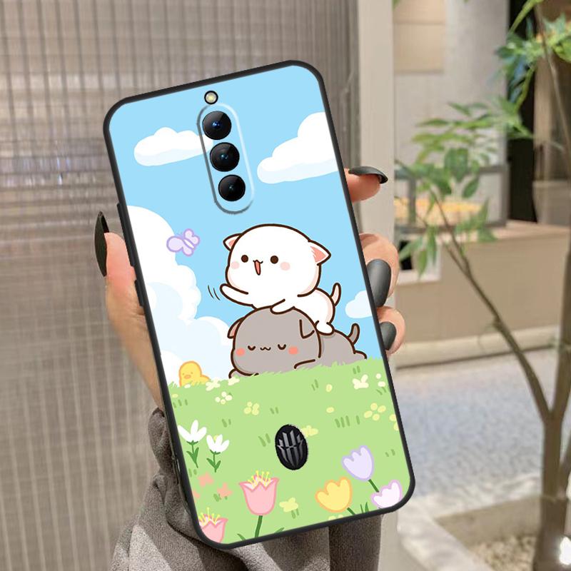 Cartoon Peach Mochi Cat Back Case For Nubia Red Magic 8 8S Pro Plus 6S 7S 6 7 Pro Red Magic 5G 5S 6R Phone Cover