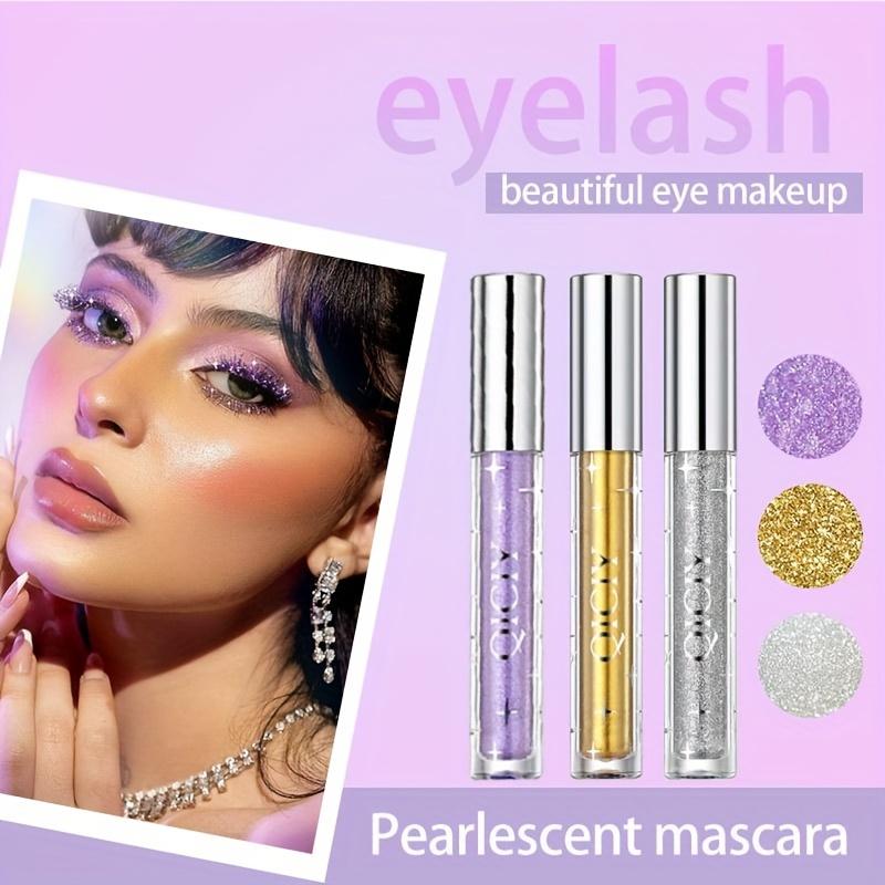 Mascara glitterato Trucco occhi scintillante a lunga tenuta Mascara waterproof Mascara diamante per tutti i tipi di pelle Mascara allungante e incurvante per ciglia