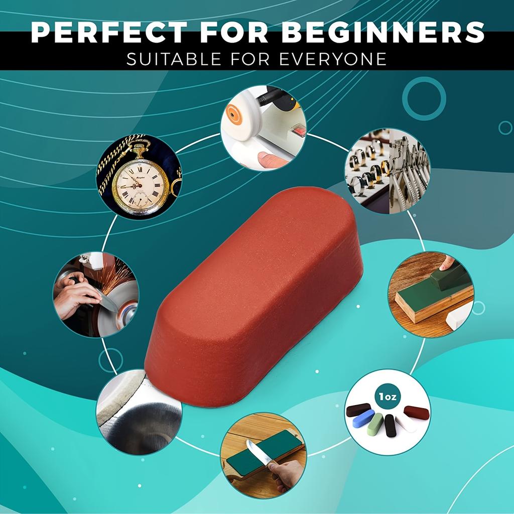 1pc-6pcs Metal Polishing Compound Kit Buffing Compound Bars Set for Jewelers,Aluminum Cutting Scratch Repair and Removal