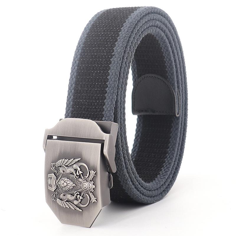 

Холщовый ремень Double Eagle Retro Clan Badge с металлической пряжкой для мужчин и женщин 130 cm