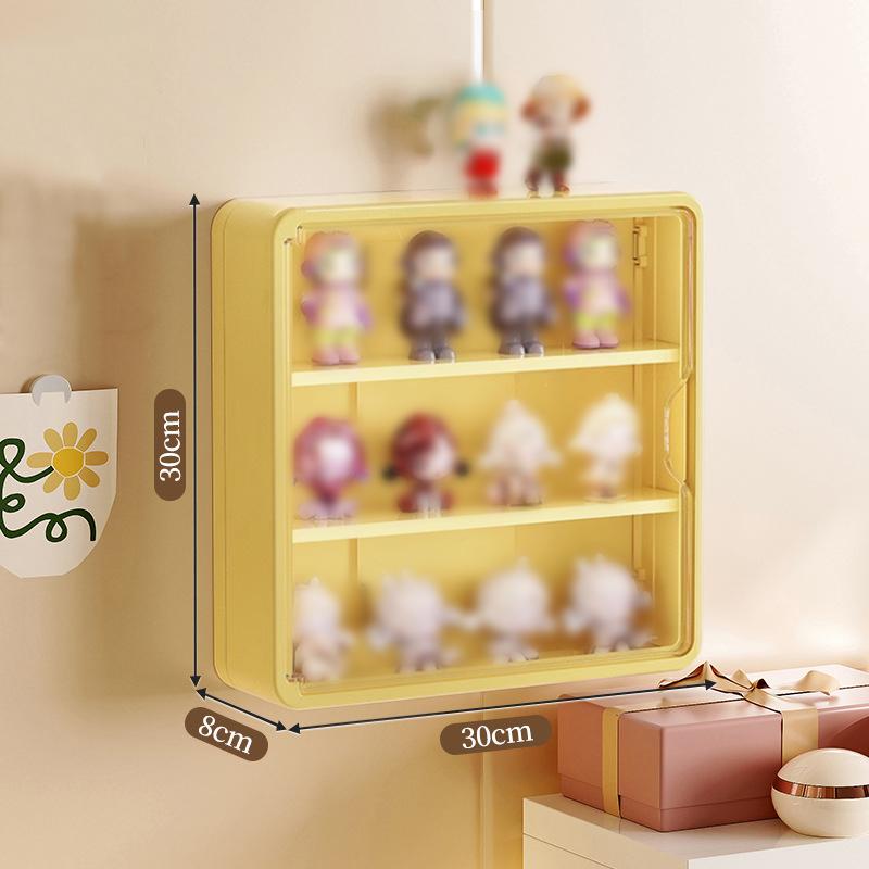 

30/40cm Wall Mounted Doll Blind Box Storage Display Rack for Labubu, Clear Figurine Ornament Display Cabinet Dust Protection Box