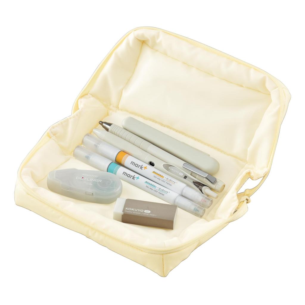 KOKUYO Pen Case Mococo Pedin Type Lemon Yellow F-VBF291LY