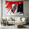 River Plate Logo Wall Tapestry Aesthetic Wall Hanging Printed Fabric Blanket Decorative Tapestries for Bedroom Living Room Home Decor