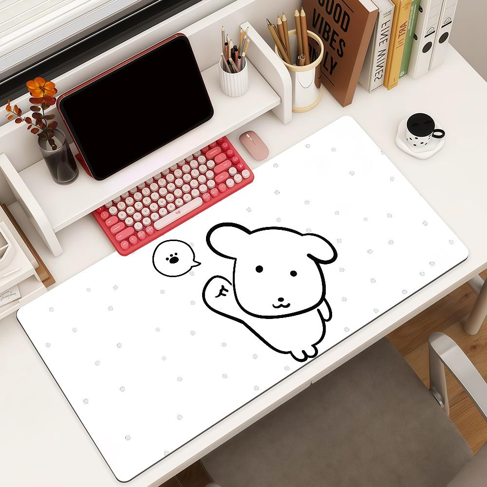 Cartoon Cute Gganadi Dog Mouse Pad Square Office Gaming Desk Mat Waterproof Nonslip Rubber Decorative