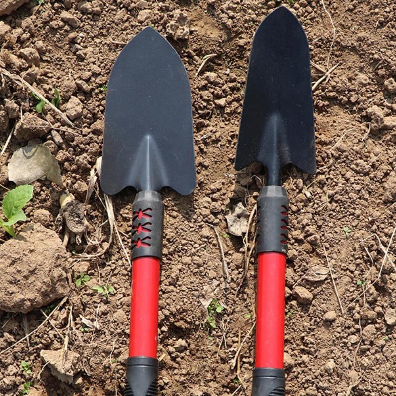 1PC Gardening Spade Five-tooth Plastic Handle Garden Hoe Rake Gardening Tool Set Kit With Extended Handle Garden Hand Tool Set