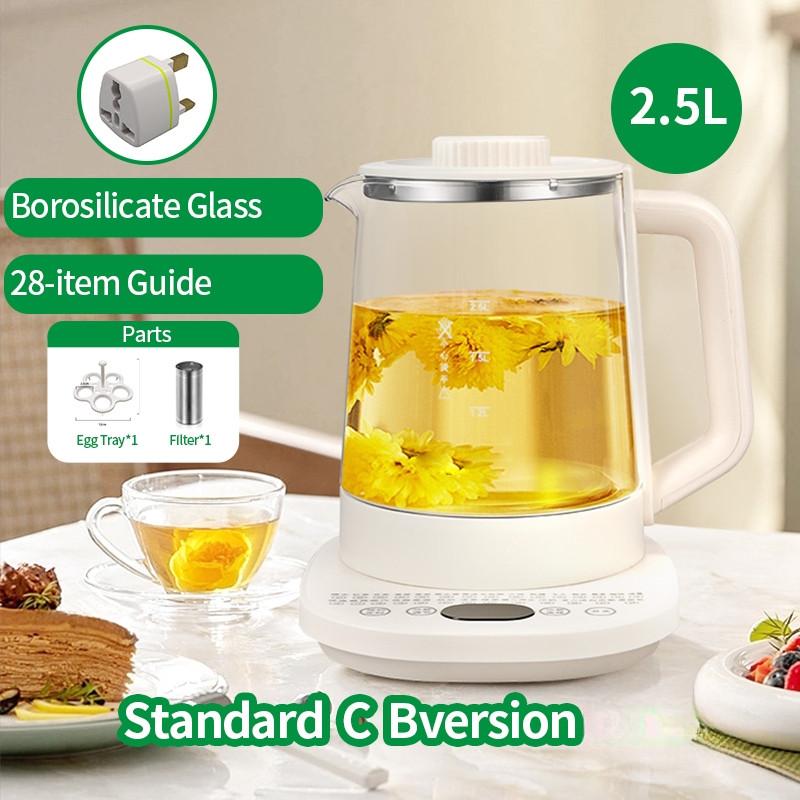 1.8L Large Capacity Smart Health Pot Multifunctional Tea Maker Household Heat Preservation Electric Glass Kettle