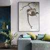Japan Artist Ohara Koson Classic Artwork Poster Canvas Painting Monkey Goose Flower Birds Wall Art For Living Room Home Decor