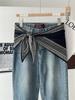 Foulard Estivo Grande a Triangolo Retrò: Foulard e Fascia per Fianchi Versatili da Donna in Stile Coreano