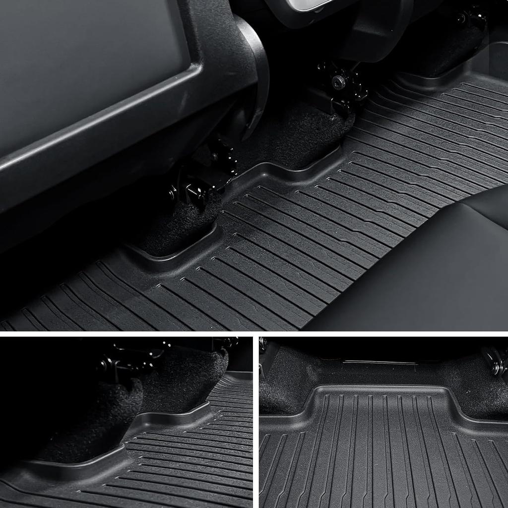 Car Floor Mats for Tesla Model 3 Y 2017-2025 All Weather Waterproof Non-slip TPE Left Right Driving Floor Liner Anti Dirty Pads