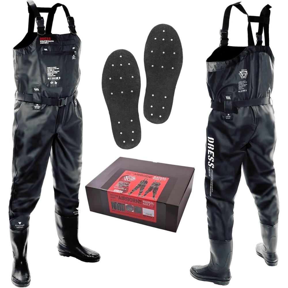 Высокие забродные штаны DreS CheSt Airborne Felt Spike S 2xl Рыболовные высокие сапоги Высокая прочность