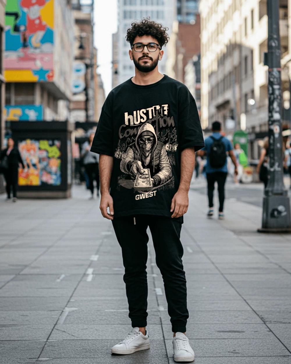Hustle Connection Oversized T-Shirt M