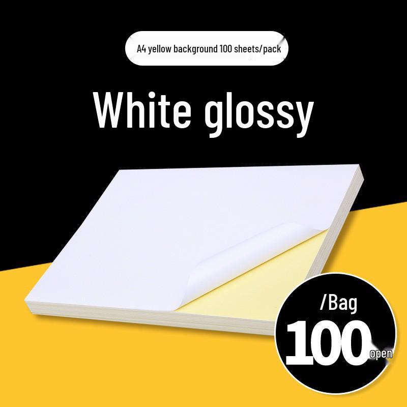 A4 Dark Kraft Self-Adhesive Label Paper with Strong Matte Backing Stickers