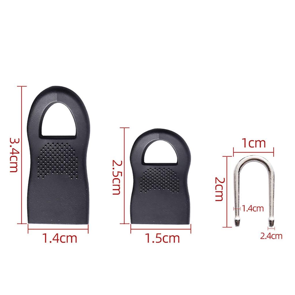 3PC Universal Detachable Zipper Puller Set for Down Jackets and Bags