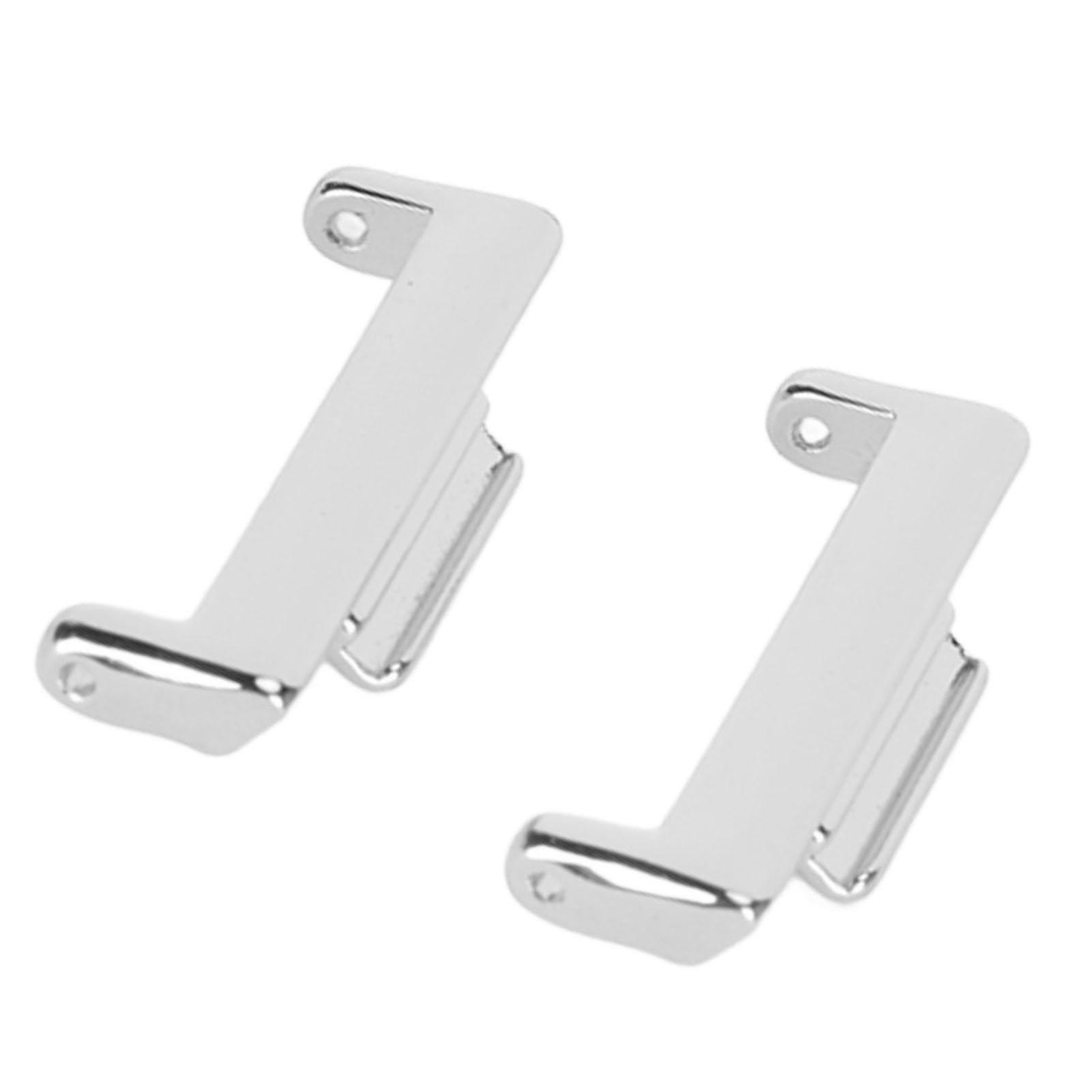 2 stuks Horlogeband Connector Metaal Eenvoudige Stijlvolle Horlogeband Verbindingsadapter Vervanging voor FIT 2 20 mm Binnendiameter Zilver white