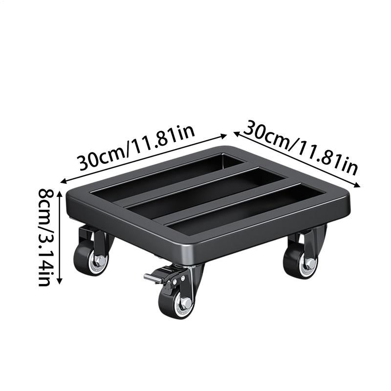 Universal Flower Pot Wheels Square Metal Tray Heavy Duty Flower Pot Rack Plant Movable Rolling Potted Plant Stand With Rollers