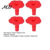 Elastic Hummingbird Feeder Nozzle 4PCS Replacement Parts, Simulated Red Flowers Shape, Universal Bright Attractor Fit Silicone Waterproof Bird