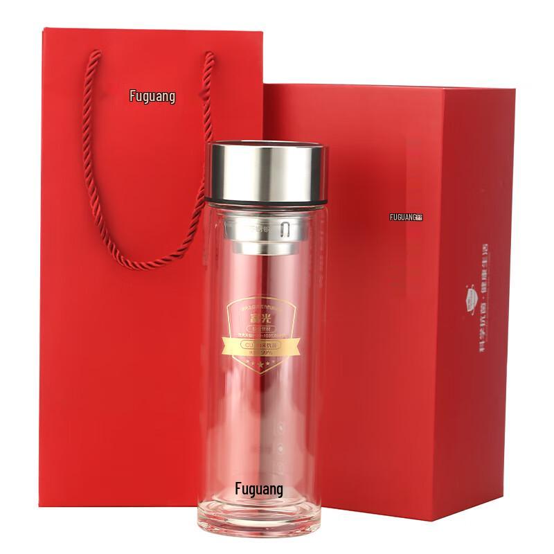 FUGUANG CU2+ Nano Antibacterial Double-Wall Glass Cup