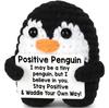 Mini Funny Handmade Emotional Positive Penguin Ornament Home Room Decoration Positive Crochet Animal Penguin Doll Christmas Gift