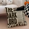 Vintage Newspaper Pillow Retro Personality Cushion Cover Throw Pillow Cover Hidden Button Durable Polyester Chair Cushion