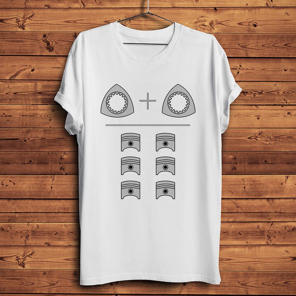 Wankel Rotary engine funny geek t shirt Unisex summer new white casual short sleeve tshirt homme unisex streetwear tshirt S