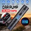 12V 7800mAh 150PSI 25L/min Rechargeable Cordless Portable Air Compressor Pump LED Power Bank Digital Tyre Inflator