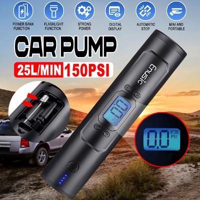 12V 7800mAh 150PSI 25L/min Rechargeable Cordless Portable Air Compressor Pump LED Power Bank Digital Tyre Inflator