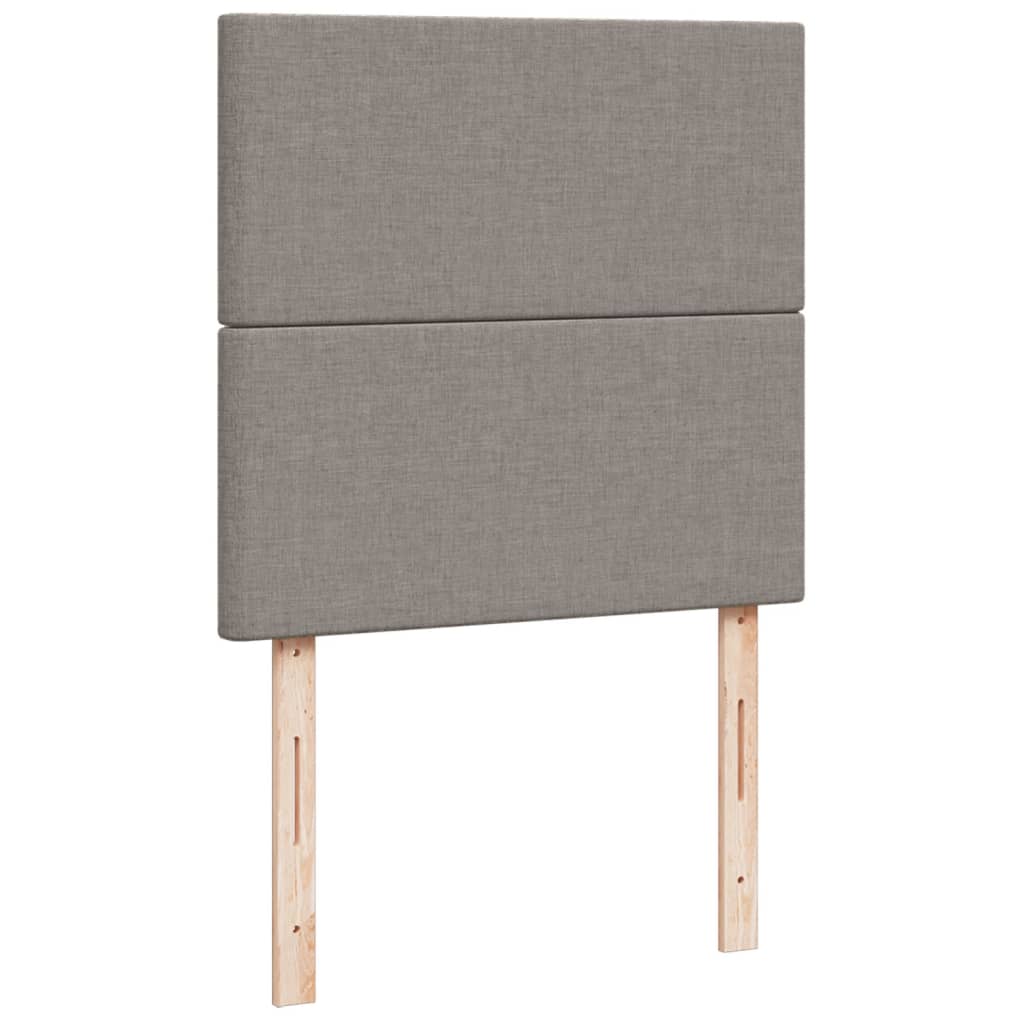 Vidaxl Letto Continentale Con Materasso, Taupe, Tessuto, 90X200 Cm