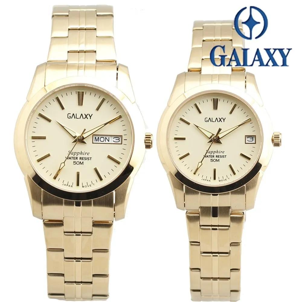 Galaxy Sapphire Glass Men's/Women's Couple Wristwatch QA9012MD/QA9012FD