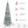 Artificial Christmas Tree, 1.80 m, with 523 Branches, Artificial Snow, Lifelike Appearance, Slim Shape