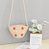Straw Woven Bag Fashionable Net Red Flower Female One-shoulder Cross-body Women's Ins Small Backpack