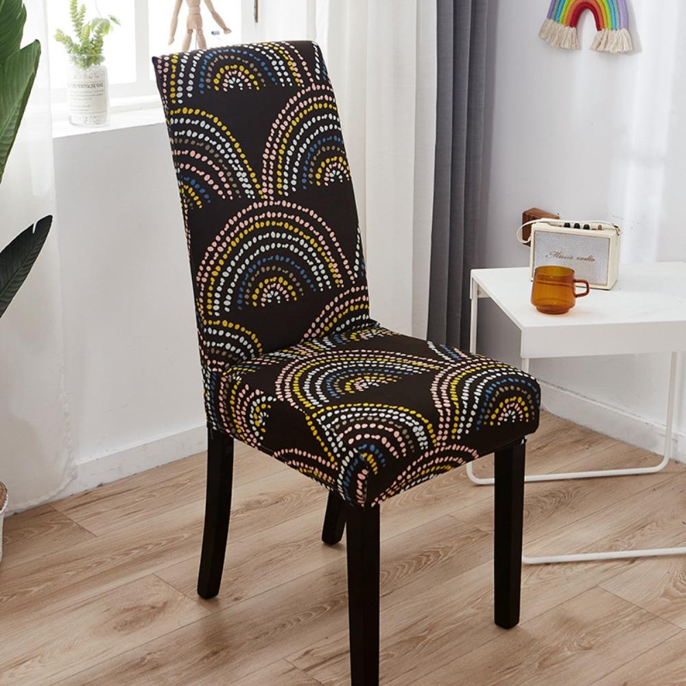 Stretch Chair Covers with Prints Modern Office Chair Slipcovers Elastic Spandex Seat Covers for Home Decor