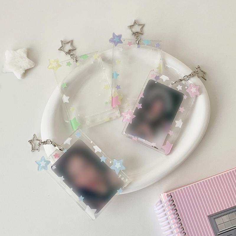 3 Inch Photo Card Pouches Photo Card Protector Sleeve Mini Photo Protector With Carry Hook For Backpacks Key Organizes