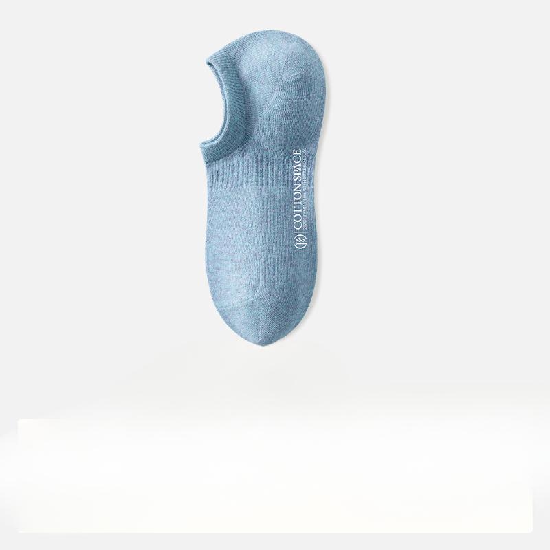 Men's Summer Thin Leisure Pure Cotton Deodorant Sweat Absorption Antibacterial Boat Socks