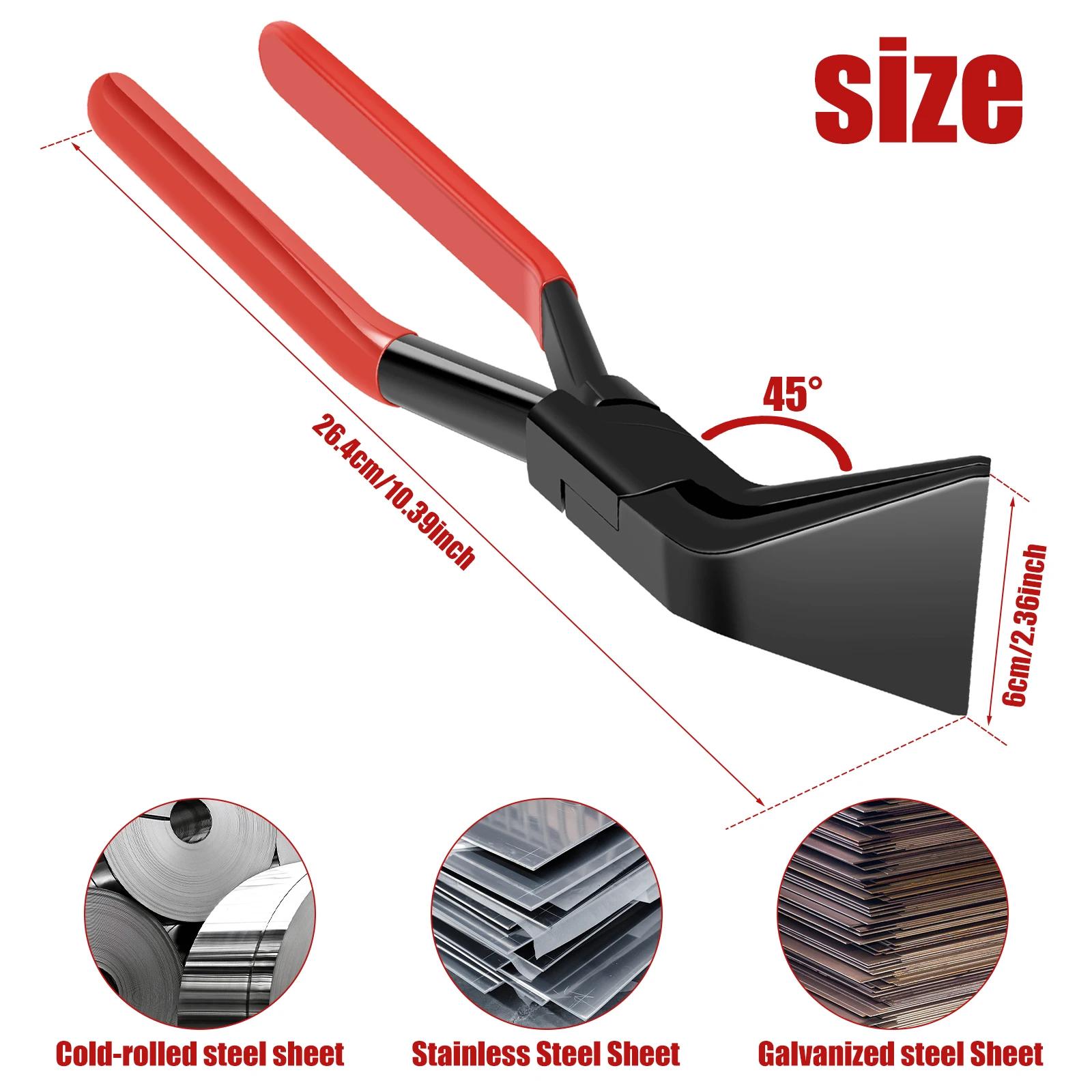 Hand Seamers Metal Steel Sheet Metal Bender Durable Metal Bending and Flattering Pliers Straight/45°/90° Sheet Metal Tools Set TD111
