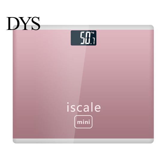 Mini Electronic Digital Weight Scale Tempered Glass LED Display Body Fat