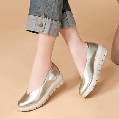 Women Fashion Wedge Heel Pumps  Spring Summer Lightweight Platform Loafers Woman Soft Sole Comfort Casual Shoes Plus Size 42