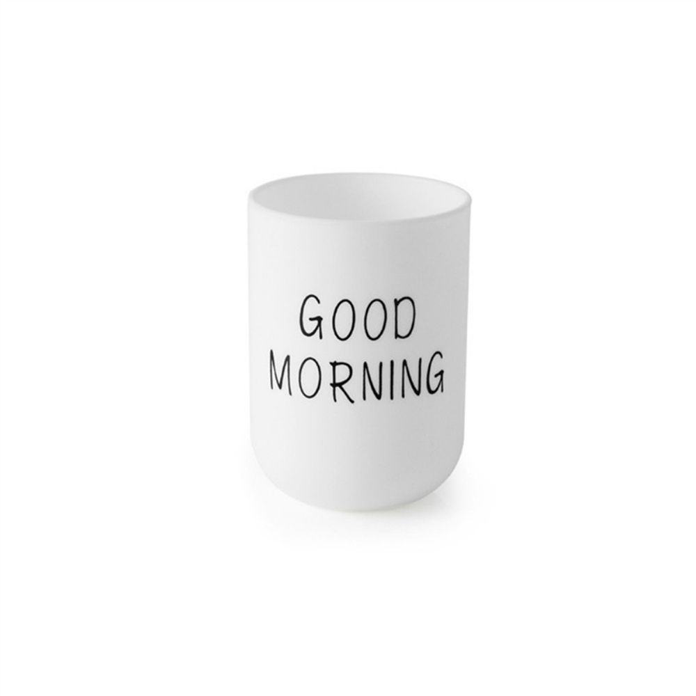 

Milk Drinkware Tea Cup Cup Organizer Cup Bathroom Supplies C0ffee Mug Good Morning Cup Washing Cup белый
