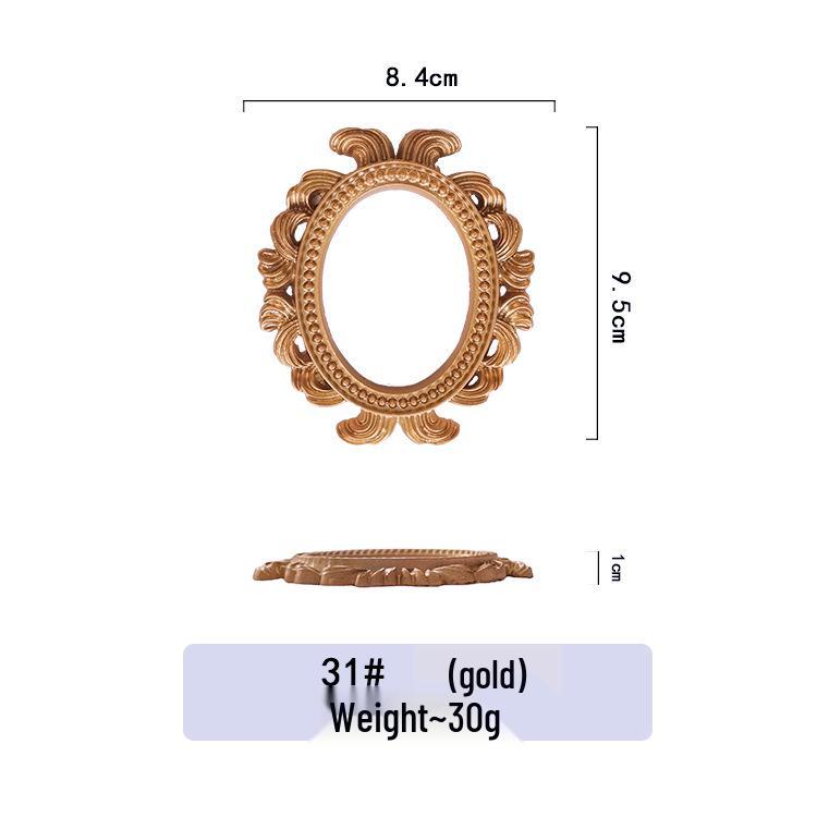 Mini Gold European Style Photo Frame for Still Life & Nail Art Props
