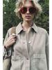Women's European & American Style French Design Washed Shirt Jacket