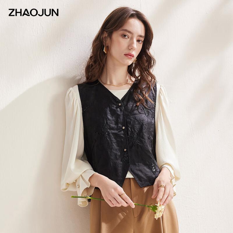 Женский жилет Zhaojun 2026 S/S из тяжелого шелка с вышивкой бабочками 2XL
