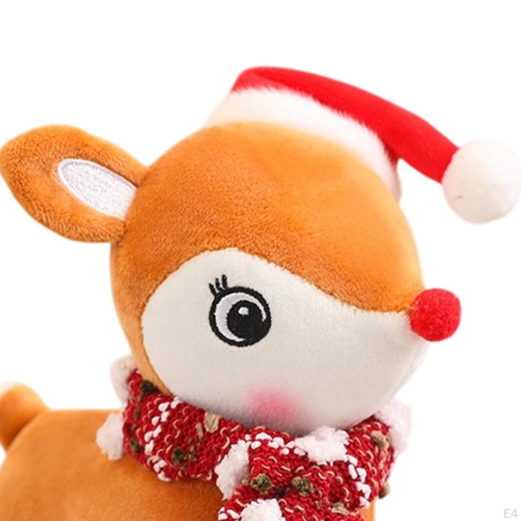 Christmas Reindeer Plush Doll, Xmas Toy, Realistic Soft Deer Stuffed Animal Toy