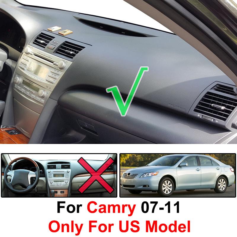 For Toyota Camry XV40 2007 2008 2009 2010 2011 LHD RHD Car Dashboard Cover Mat Rug Dash Sun Shade Carpet Anti-UV Car Accessories