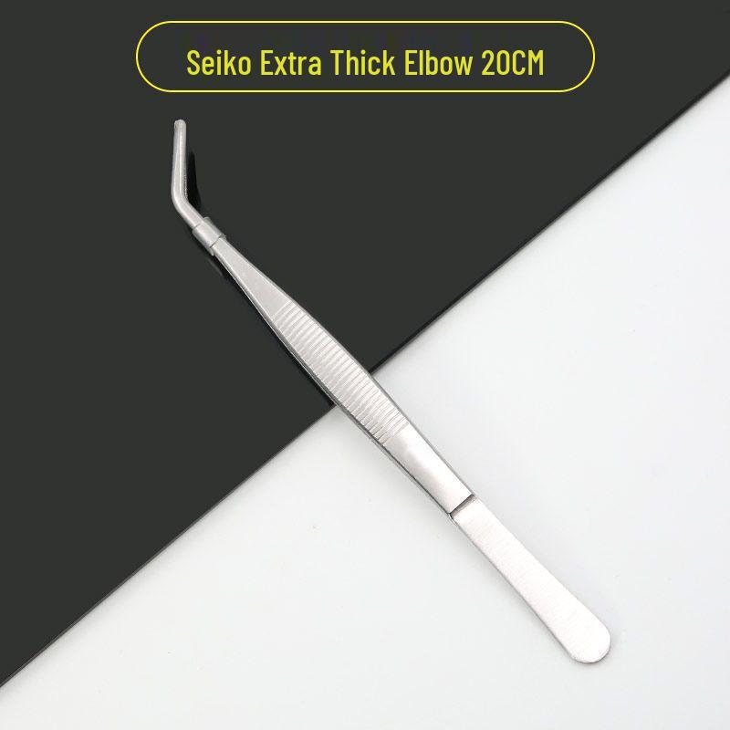 304 Stainless Steel Multifunctional Tweezers: Thickened Straight & Round Head, Bent Tip, Ideal for Aquatic Plants and Succulents.