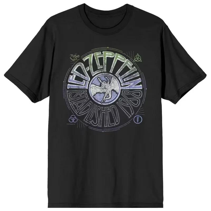 Led Zeppelin "1977 Tour Live Silhouette" Vintage Rock Übergroßes T-Shirt