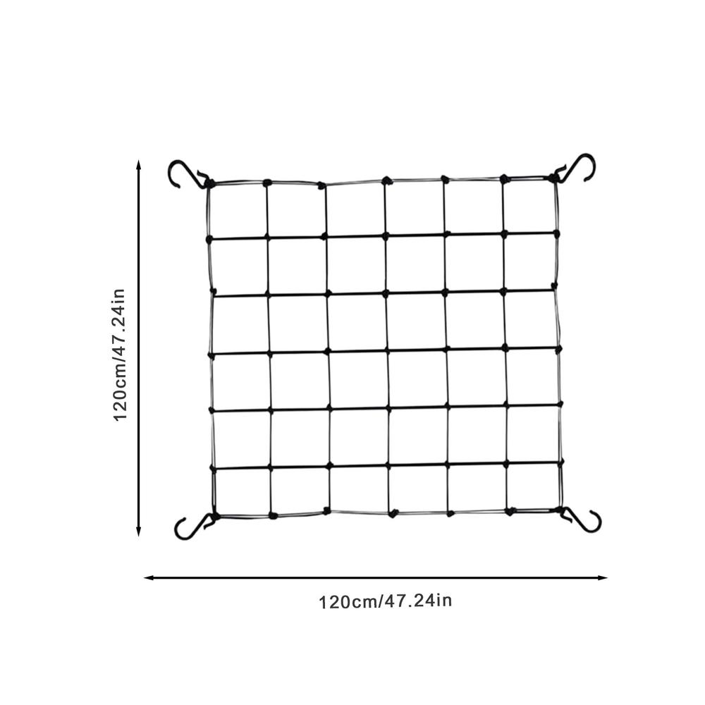 Trellis Net for Grow Tent Elastic Hydroponics Support Plant Net with Hooks Growing Net 4x4 Inch Grid Heavy-Duty Construction