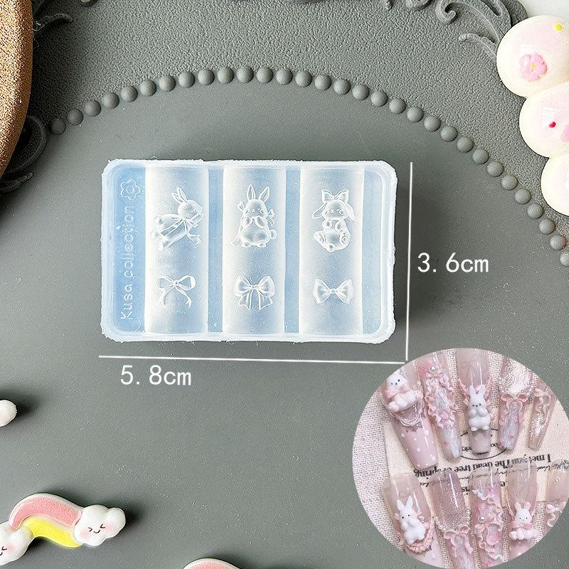 3D Fruit Silicone Nail Mold Sweet Flower Petals Fairy Nails Templates Diy Nail Art Decor Manicure Template For Nail Charms