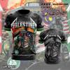 Mens Breathable Quick-Dry Short Sleeve T-Shirt With 3D Digital Print Loose Fit Cotton-Blend Sports