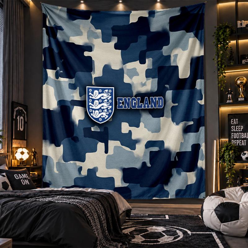 Wall Hanging Tapestry England Football Print Cloth for Living Room Bedroom Home Decor