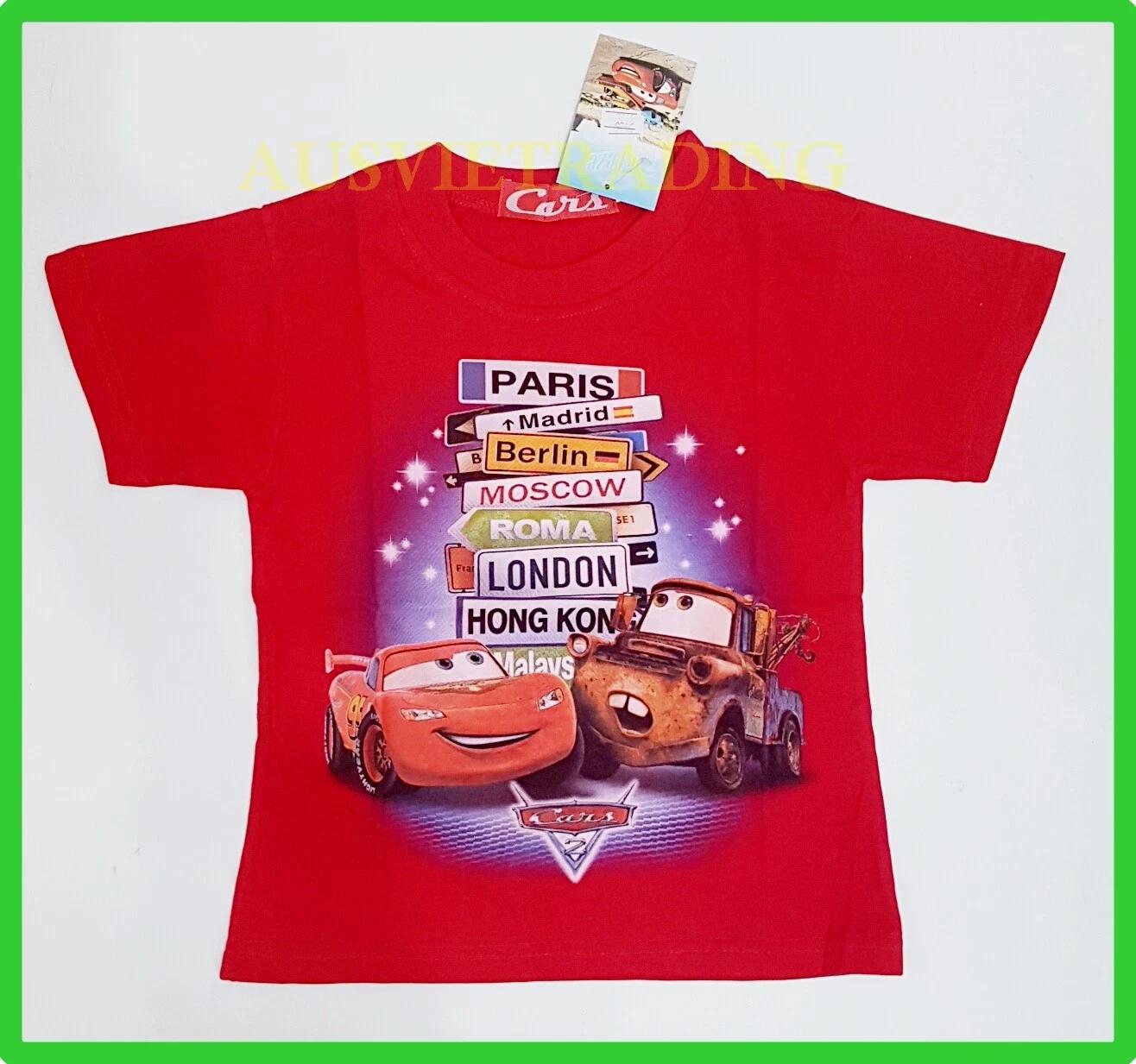 Новая с бирками Футболка с принтом Молния Маккуин из мультфильма Тачки Топ для мальчиков Хлопковая новая детская 160